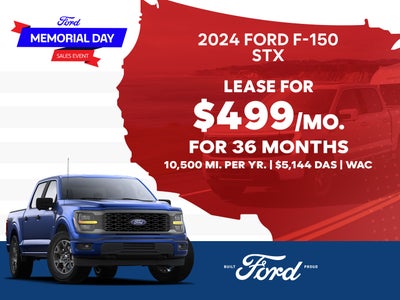 2024 F-150 STX
Lease For $499 / 36 Months